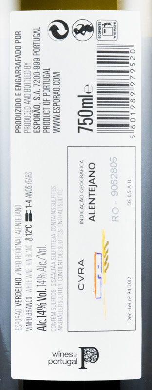 2017 Herdade do Herdade Verdelho branco