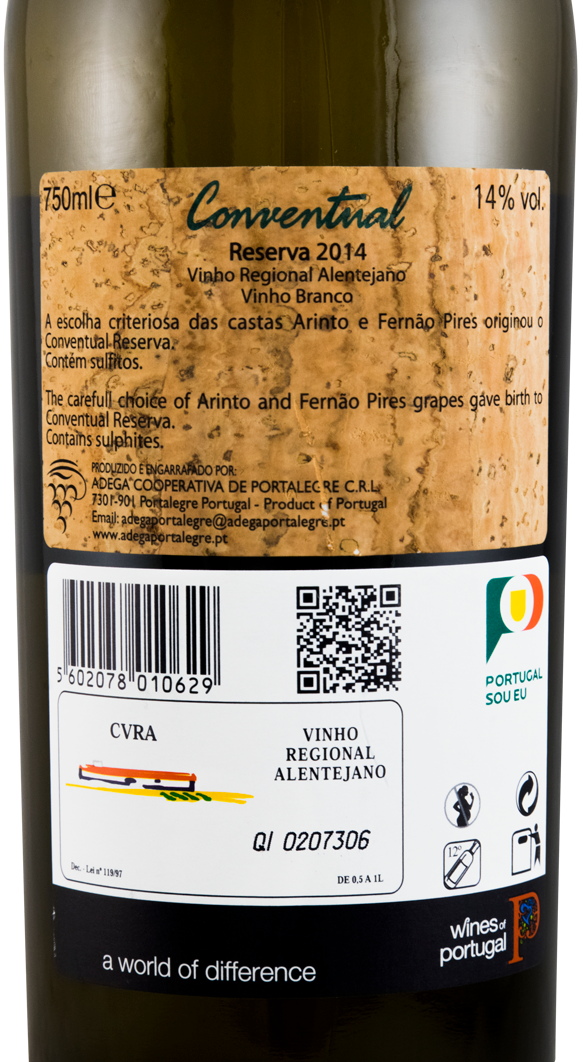 2014 Conventual Reserva white