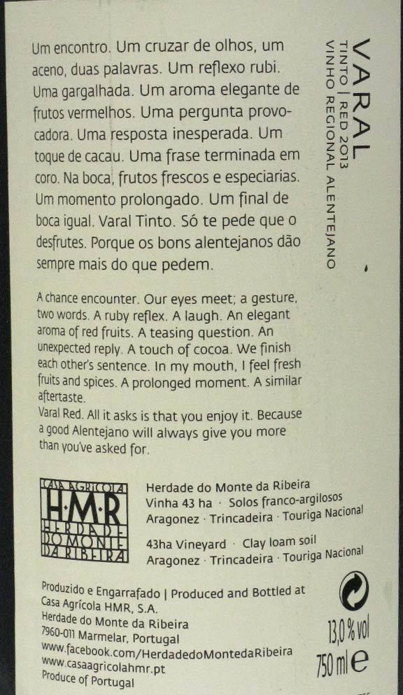2013 HMR Varal tinto