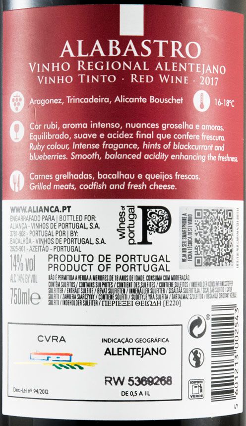 2017 Bacalhôa Alabastro red