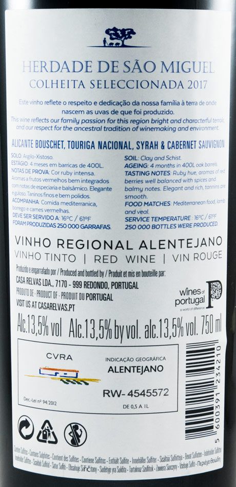 2017 Herdade de São Miguel Colheita Seleccionada tinto