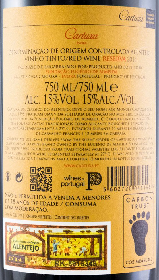 2014 Cartuxa Reserva red