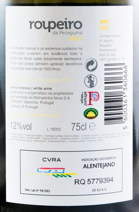 2017 Monte da Peceguina Roupeiro white