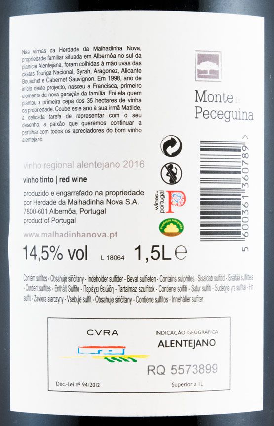 2016 Monte da Peceguina red 1.5L