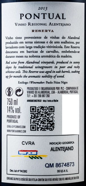 2013 Pontual Reserva red