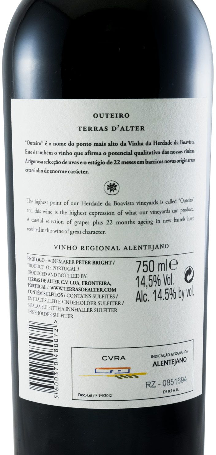 2014 Terras D'Alter Outeiro tinto