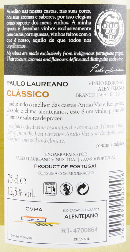 2017 Paulo Laureano Clássico branco