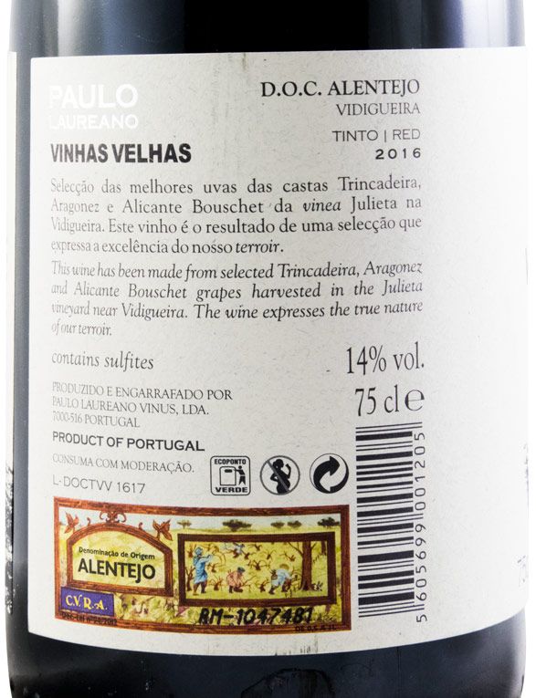 2016 Paulo Laureano Vinhas Velhas tinto