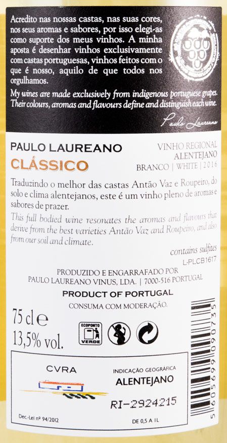 2016 Paulo Laureano Clássico white