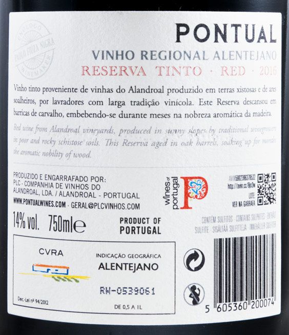 2016 Pontual Reserva red