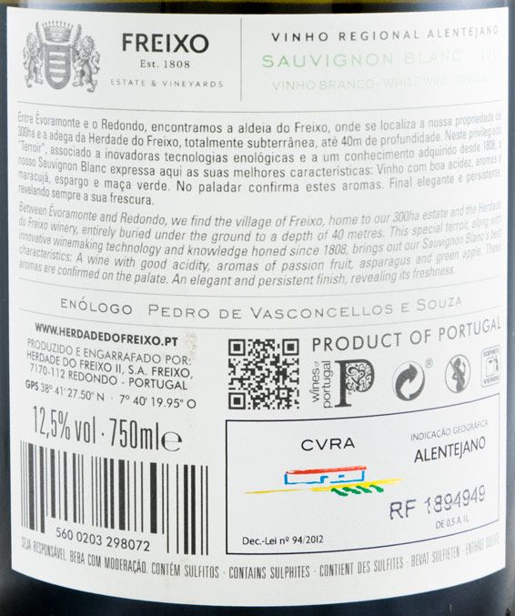 2016 Herdade do Freixo Sauvignon Blanc branco