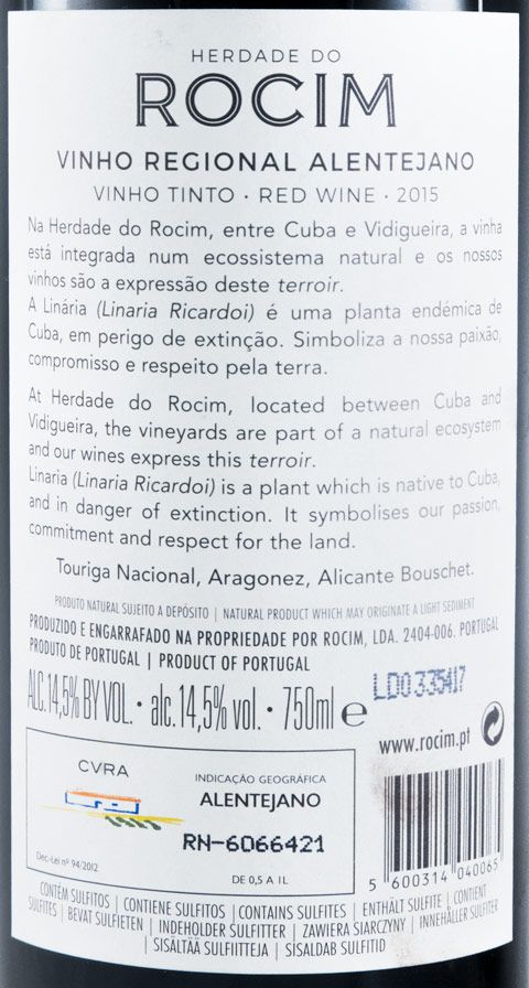 2015 Herdade do Rocim tinto