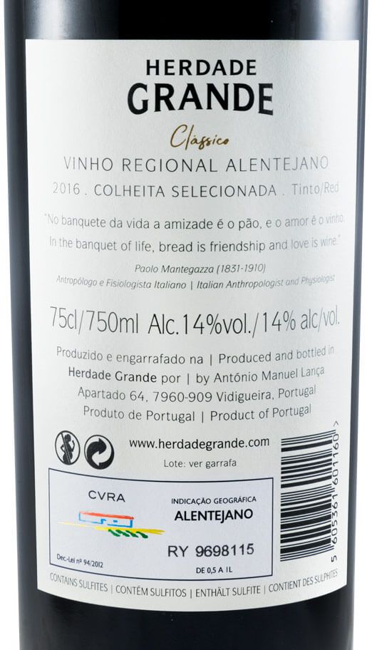 2016 Herdade Grande red