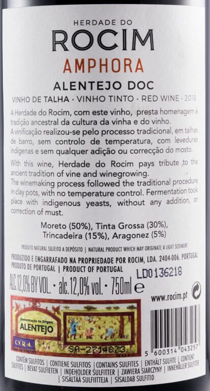 2018 Herdade do Rocim Amphora red