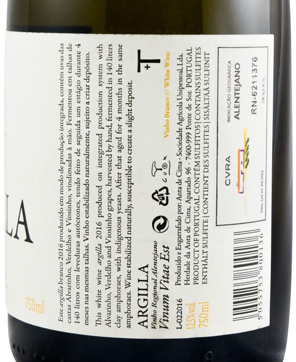 2016 Talha de Argilla white