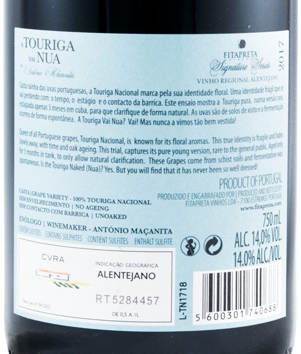 2017 António Maçanita A Touriga Vai Nua tinto