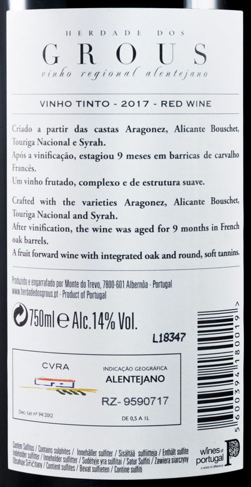 2017 Herdade dos Grous tinto