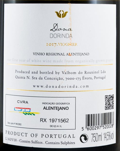 2017 Dona Dorinda Viognier Reserva branco