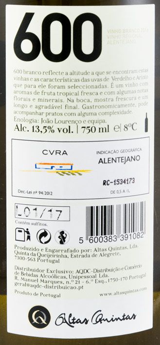 2016 600 Altas Quintas white