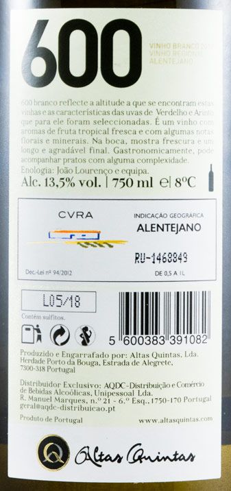 2017 Altas Quintas 600 branco