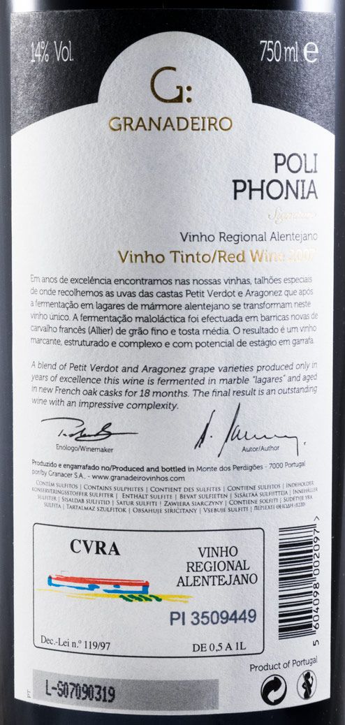 2007 Poliphonia Signature w/Glass red