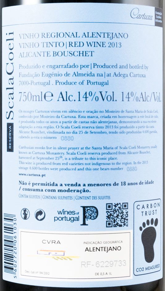2013 Scala Coeli Reserva Alicante Bouschet red