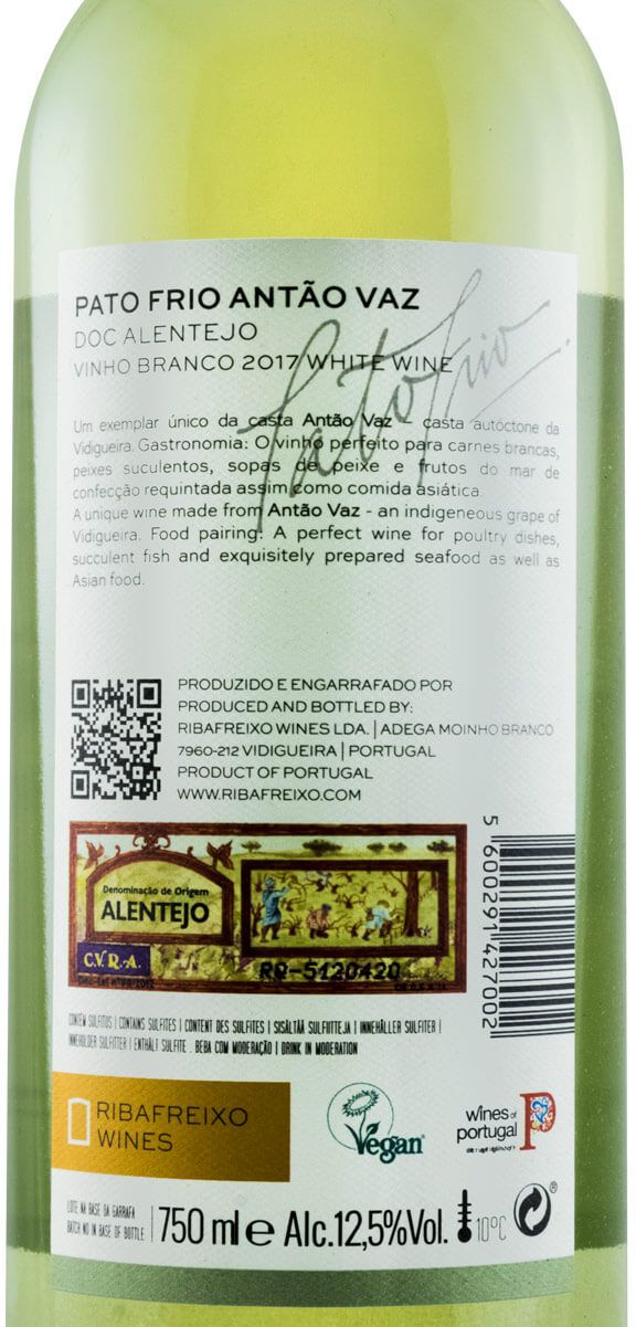 2017 Pato Frio Antão Vaz white