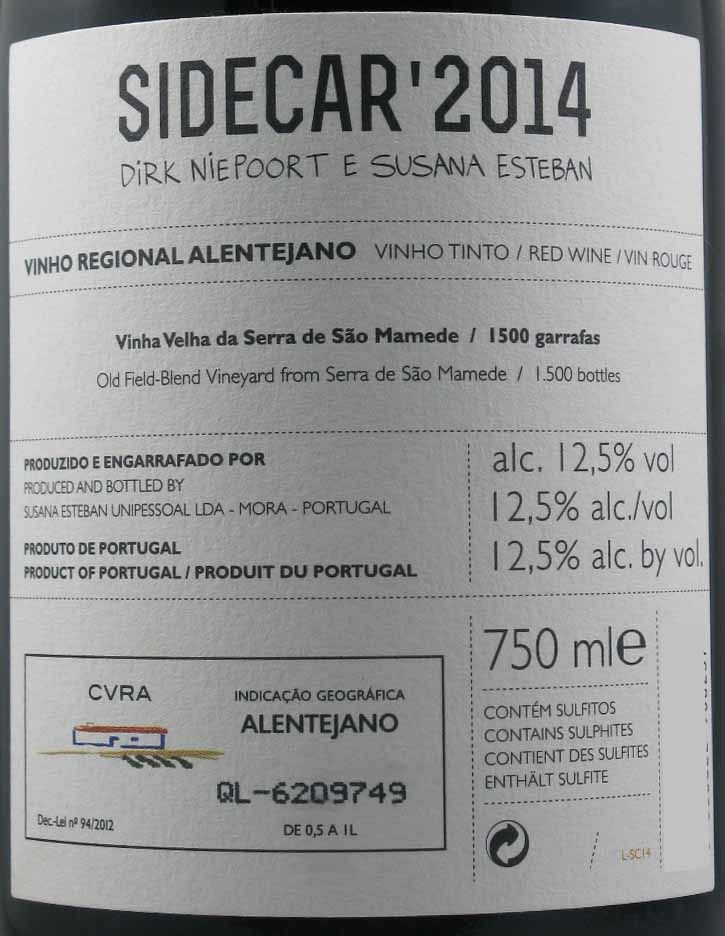 2014 Sidecar Susana Esteban & Dirk Niepoort red