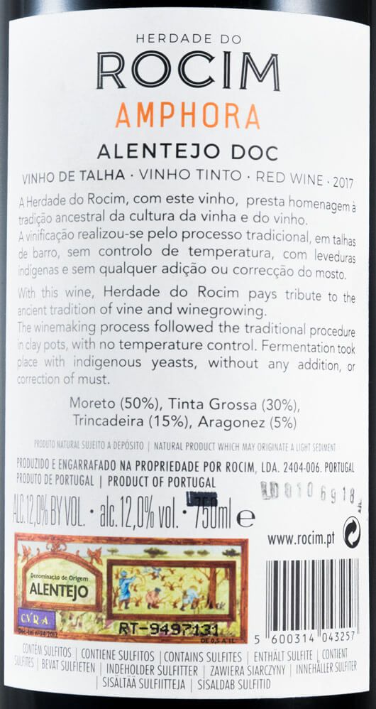2017 Herdade do Rocim Amphora red