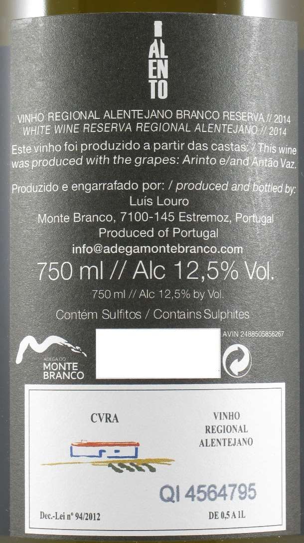 2014 Alento Reserva branco