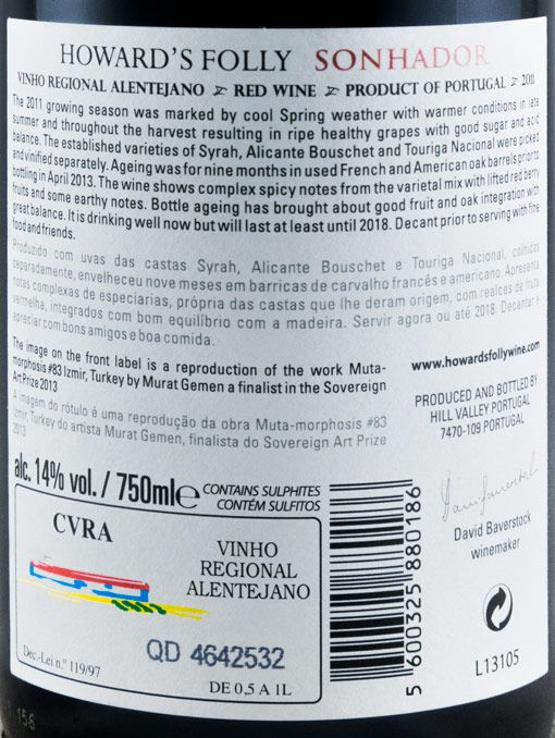 2011 Howard's Folly Sonhador red