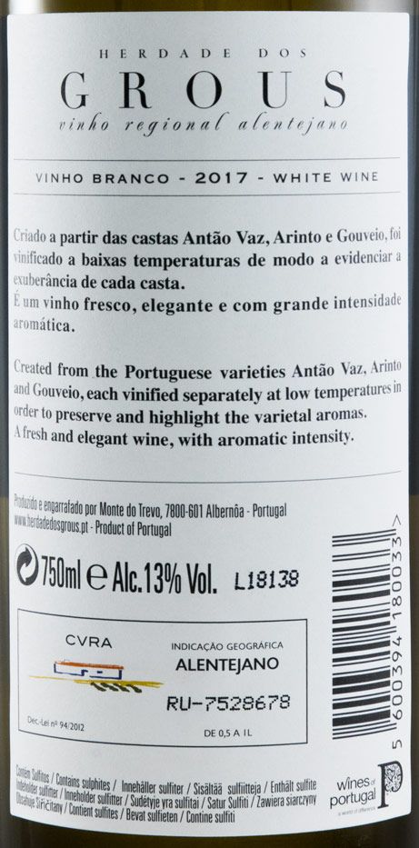 2017 Herdade dos Grous branco