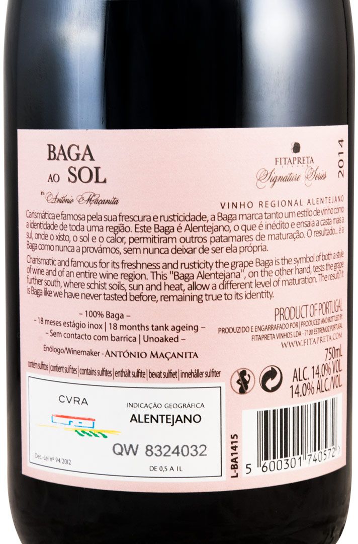2014 António Maçanita Baga ao Sol tinto