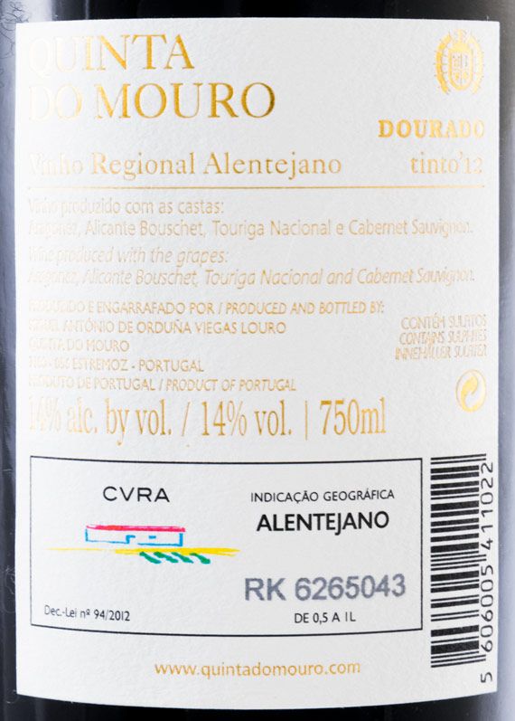2012 Quinta do Mouro red (golden label)