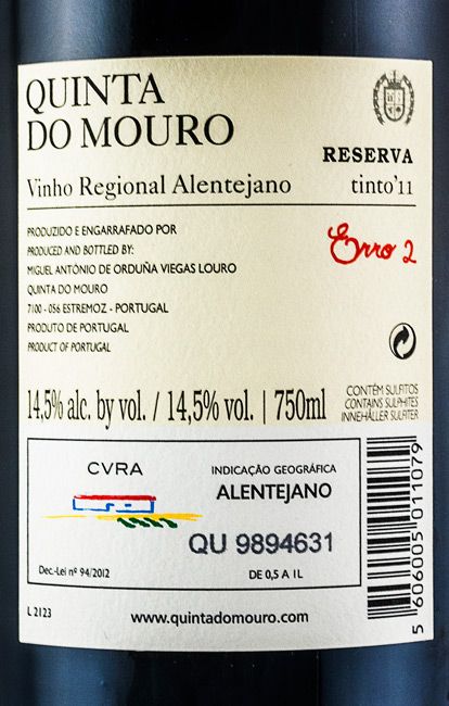 2011 Quinta do Mouro Erro 2 red