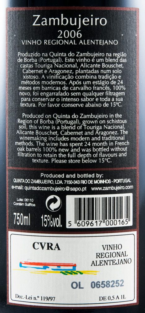 2006 Zambujeiro tinto