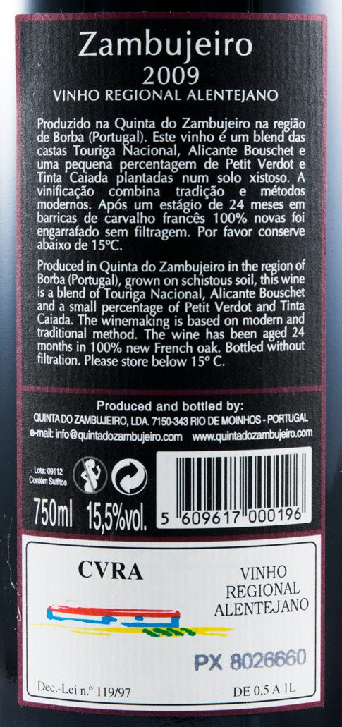 2009 Zambujeiro tinto