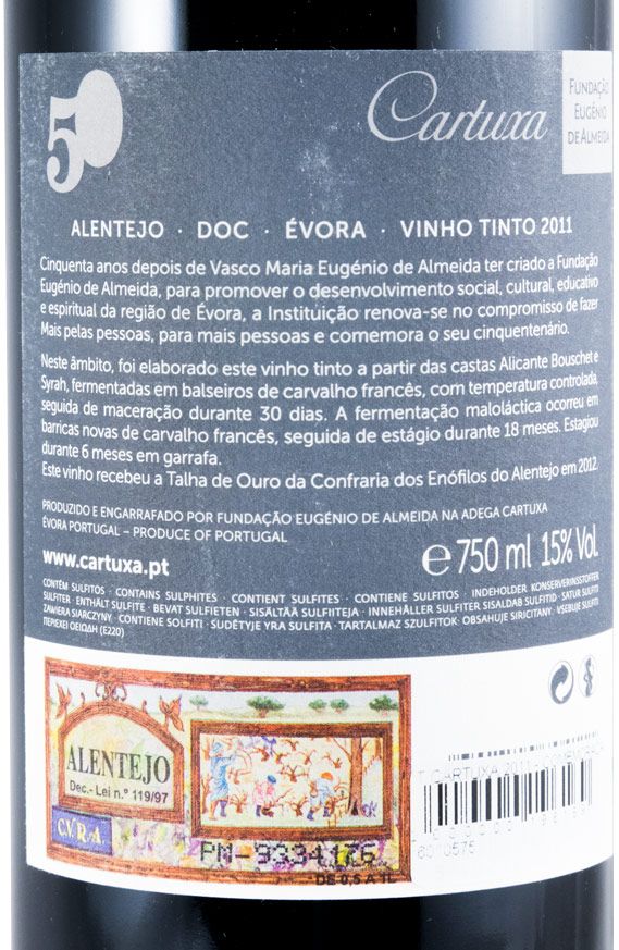 2011 Cartuxa Comemoração 50 anos tinto