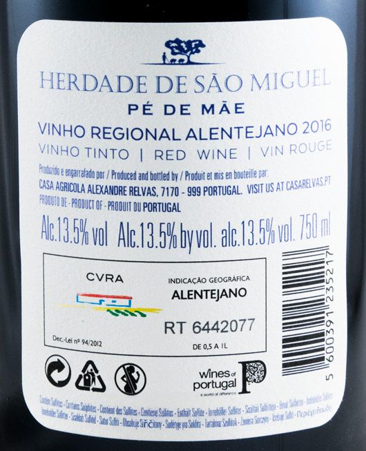 2016 Herdade de São Miguel Pé de Mãe tinto