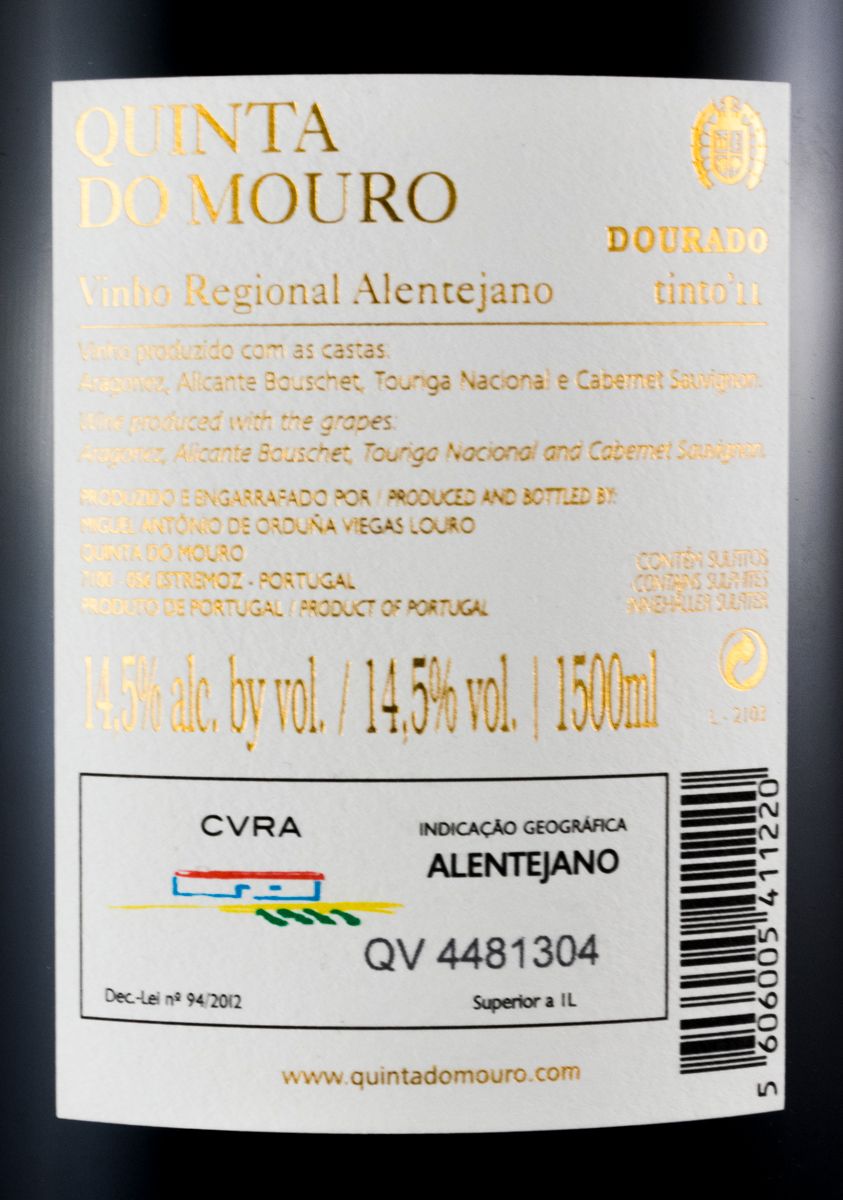 2011 Quinta do Mouro red 1.5L (golden label)
