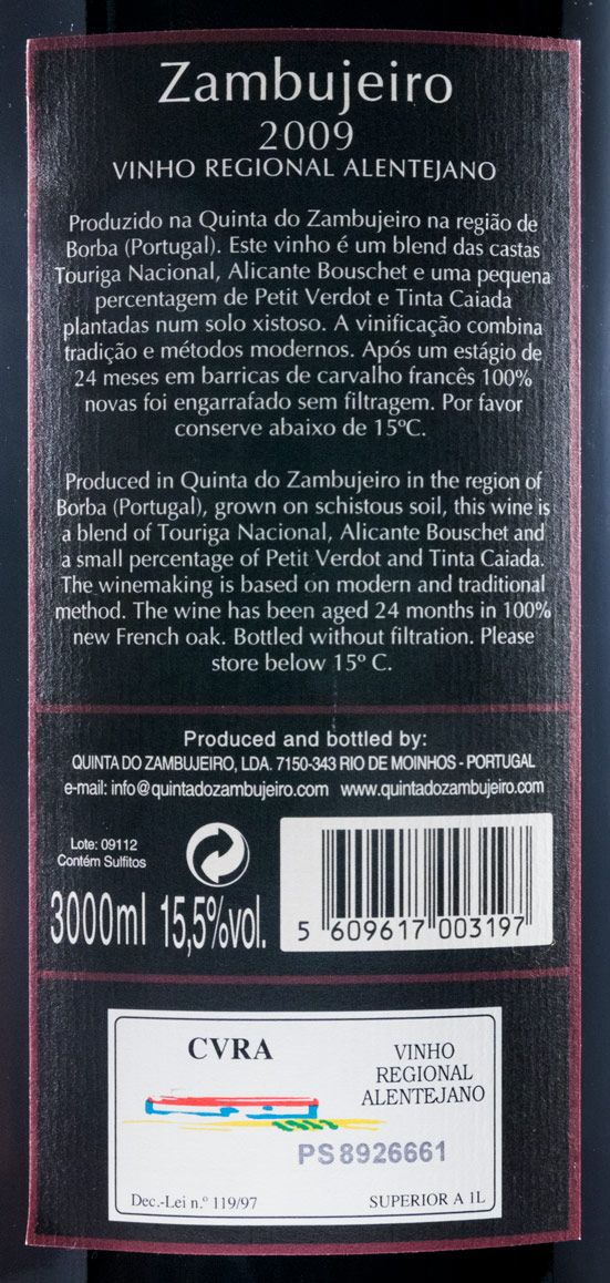 2009 Zambujeiro red 3L