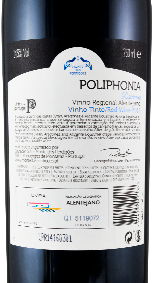 2014 Poliphonia Reserva red