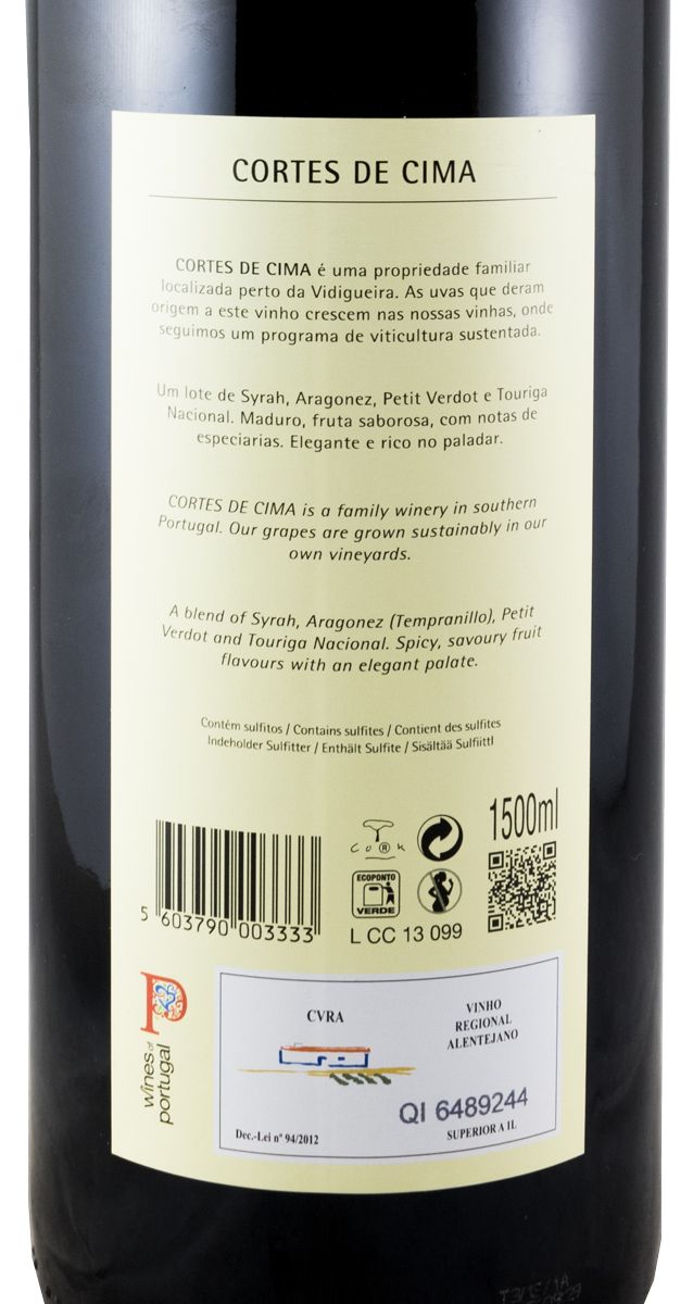 2012 Cortes de Cima tinto 1,5L