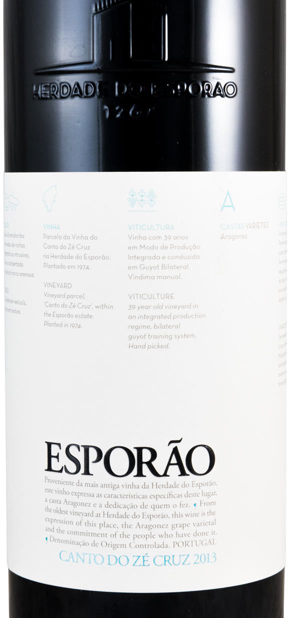 2013 Herdade do Esporão Canto do Zé Cruz Aragonês red