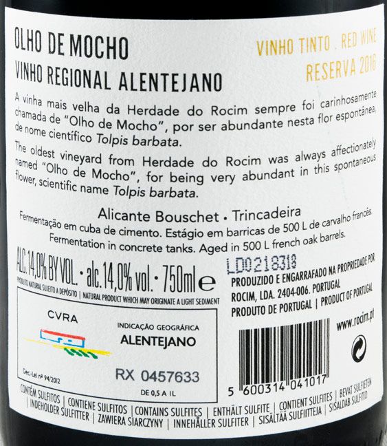 2016 Olho de Mocho Reserva red