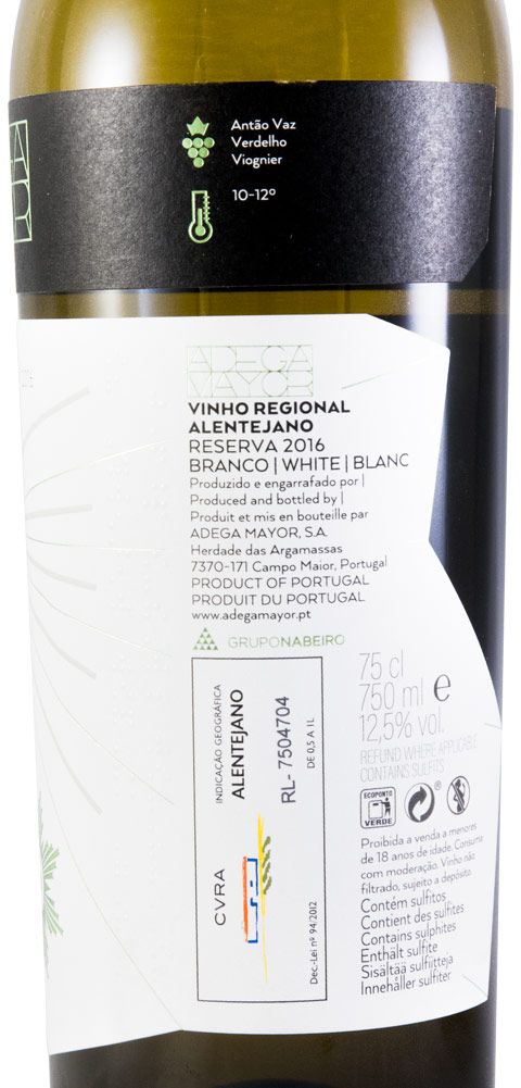 2016 Adega Mayor Reserva do Comendador branco