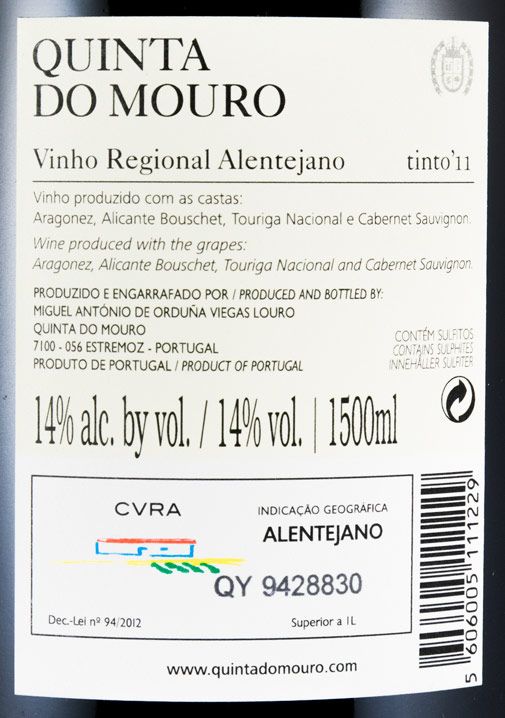 2011 Quinta do Mouro red 1.5L