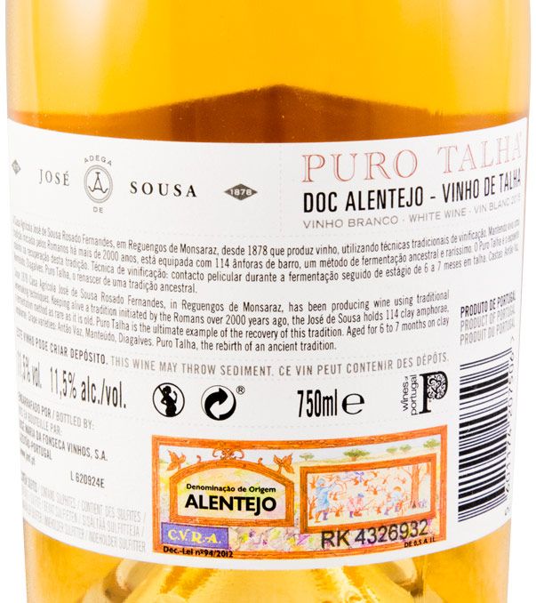 2015 José Maria da Fonseca José de Sousa Puro Talha branco