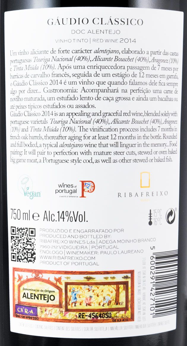2014 Gáudio Clássico tinto