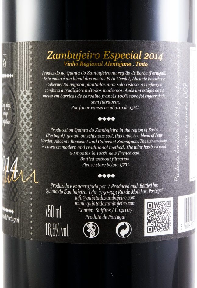 2014 Zambujeiro Especial red